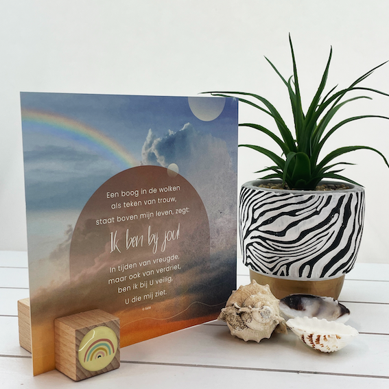 Magnetische kaarthouder met Regenboog
