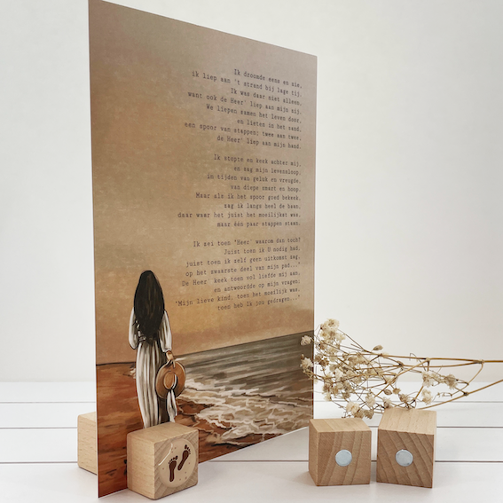 Magnetische kaarthouder met Voetstappen