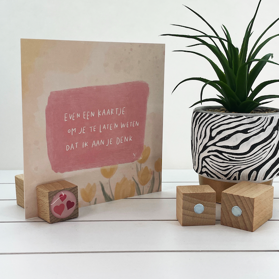 Magnetische kaarthouder met Hartjes