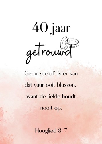 tekst 40 jaar getrouwd