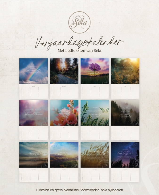 Verjaardagskalender met Sela-lied