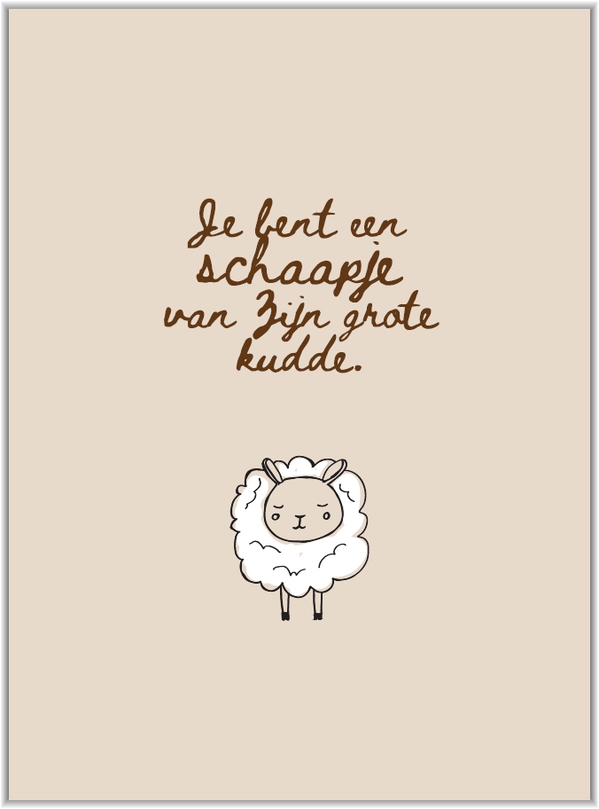 Schilderij A3 Ik ga slapen