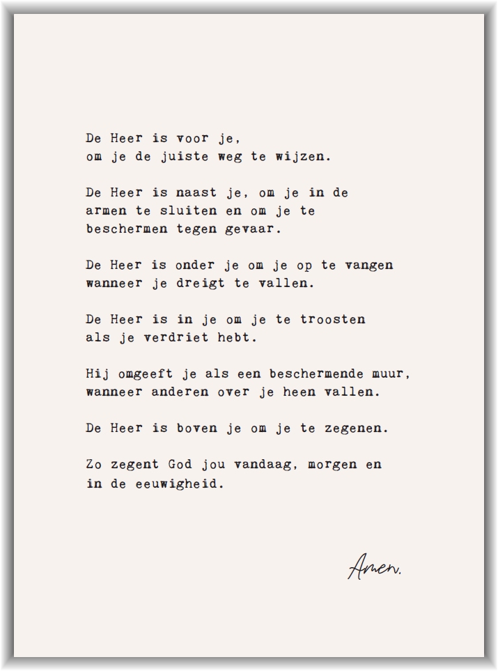 Schilderij A4 De Heer is voor je