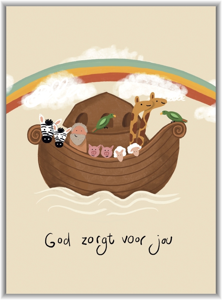 Schilderij A4 God zorgt voor jou