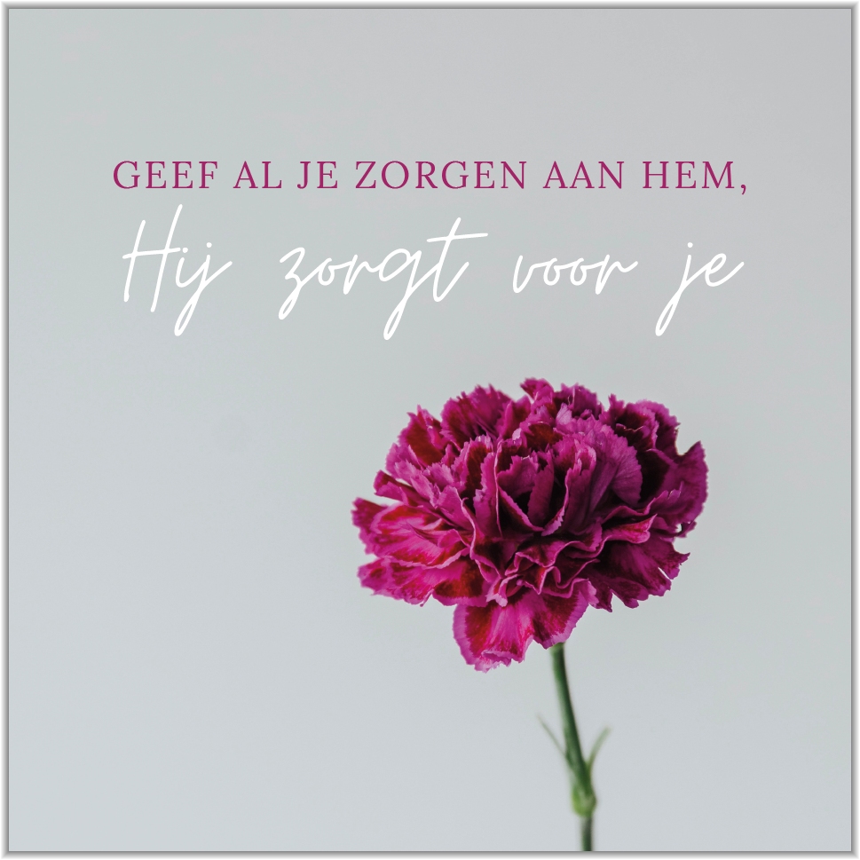 Schilderij Square Geef al je zorgen
