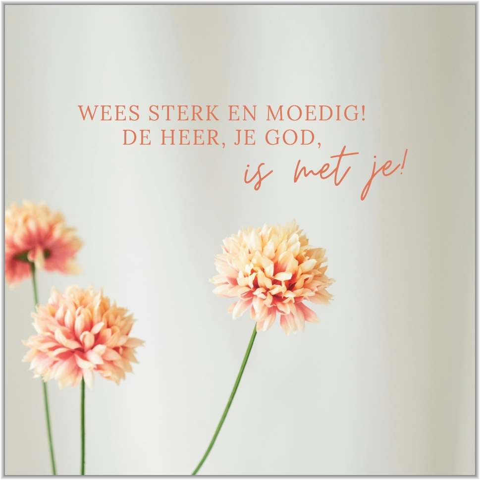 Schilderij Square Wees sterk en moedig