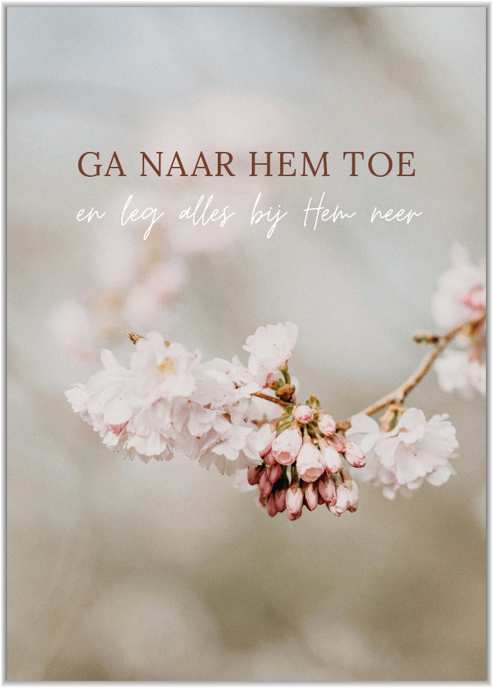 Schilderij A3 Ga naar Hem toe
