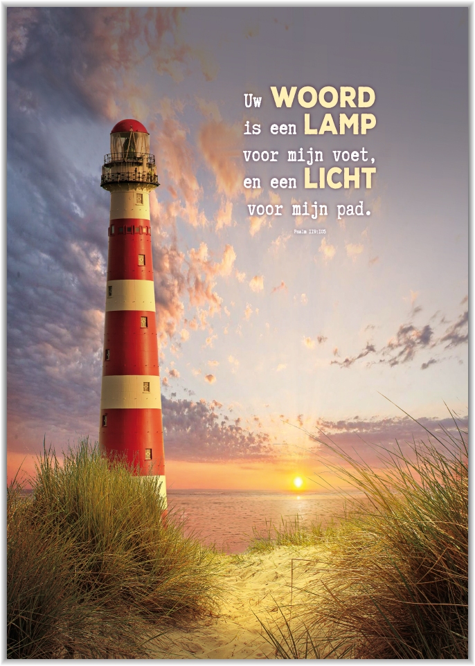 Schilderij A3 Uw Woord is een lamp