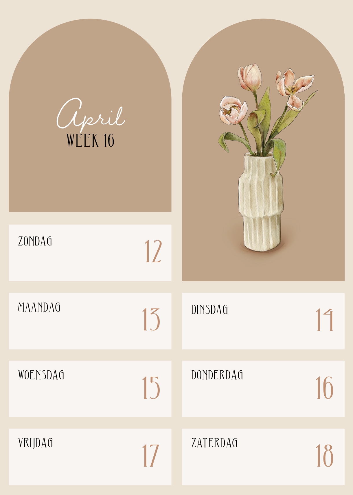 Weekkalender Studio Schilderachtig