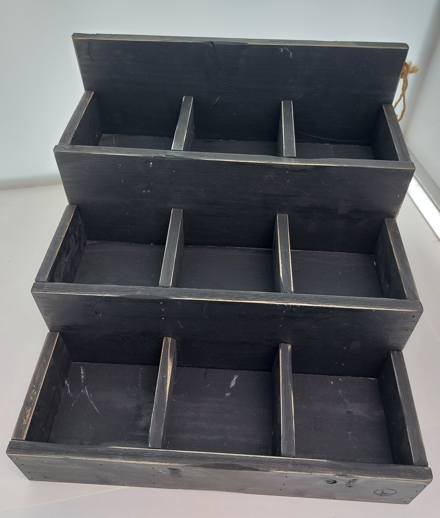 Houten Display 3 traps 9 vaks