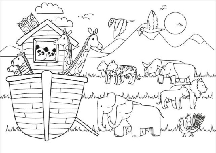 Kleurkaart De ark van Noach