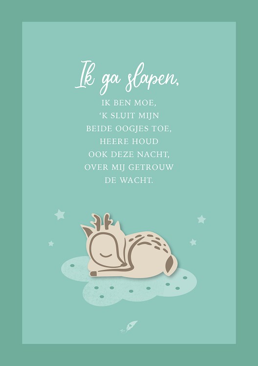 Ik ga slapen, ik ben moe Wood Cards (12871298)