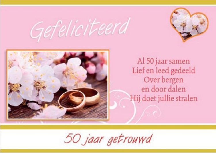 Uitnodigingskaarten 50 Jarig Huwelijk Uitnodiging huwelijksfeest 50