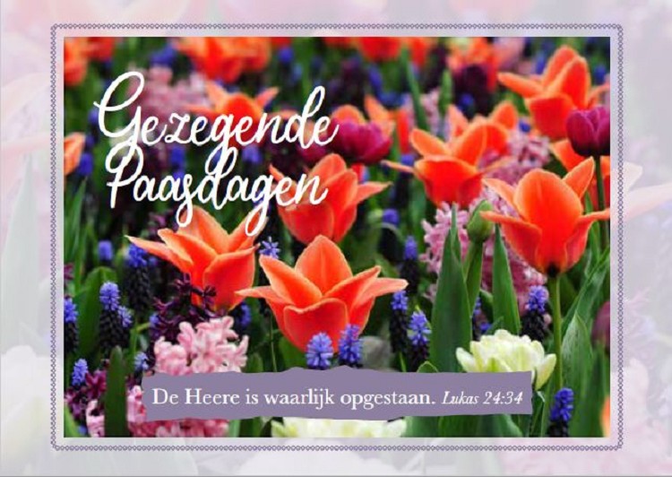 Wenskaart Gezegende Paasdagen