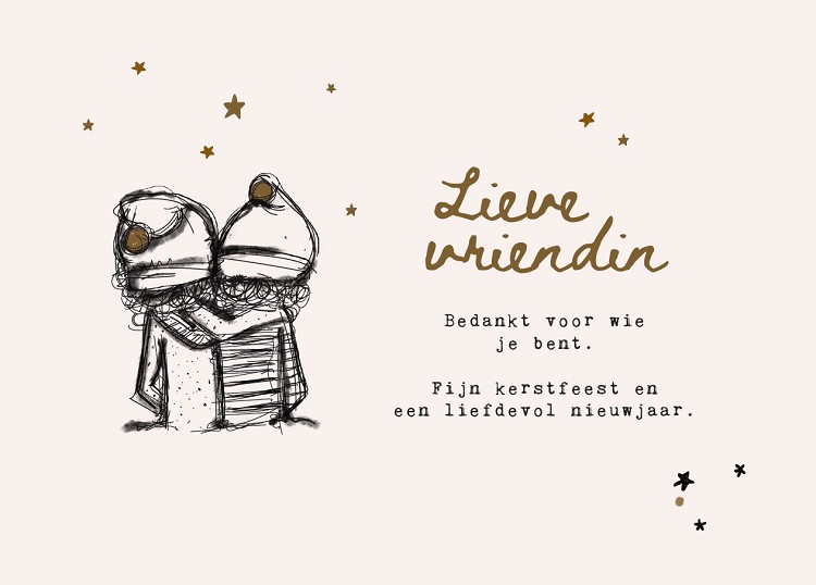 Lieve vriendin - Luxe Enkele Kaart LUV/BLC - blcwebshop