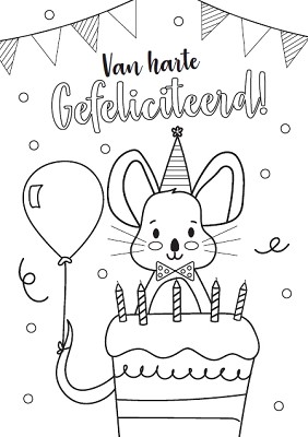 Kleurkaart Gefeliciteerd