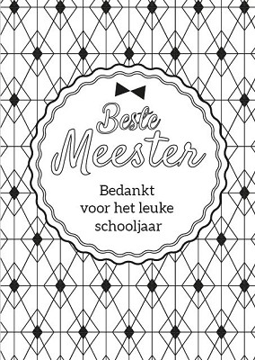 Kleurkaart Bedankt meester