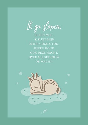 Ik ga slapen, ik ben moe