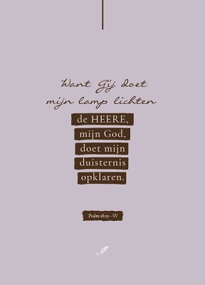 Want Gij doet mijn lamp lichten