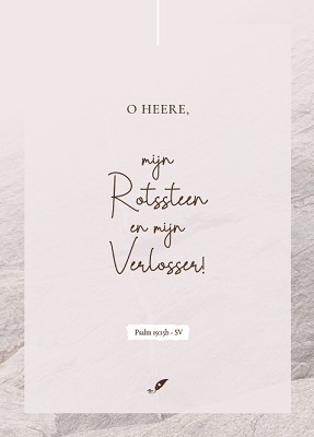 O, HEERE, mijn Rotssteen