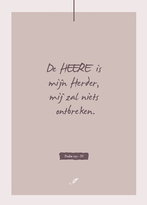 De HEERE is mijn Herder