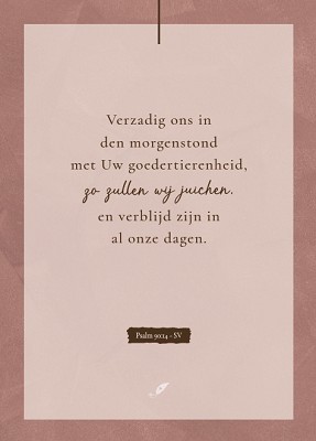 Verzadig ons in den morgenstond