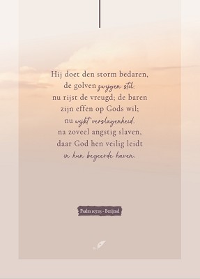 Hij doen den storm bedaren