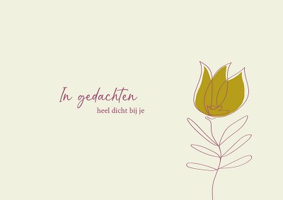 In gedachten heel dicht bij je
