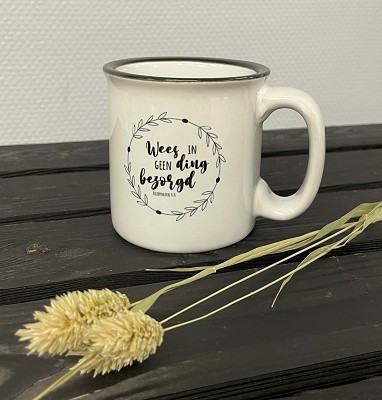 Mok Vintage: Wees in geen ding bezorgd