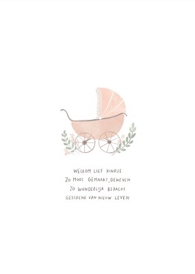 Welkom lief kindje (rose)