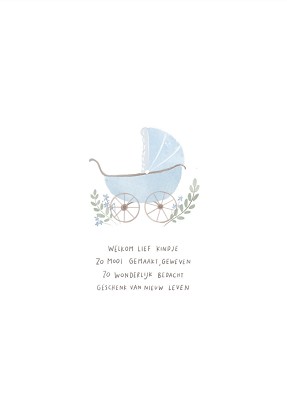 Welkom lief kindje (blauw)
