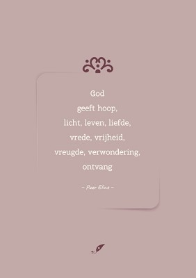 God geeft hoop