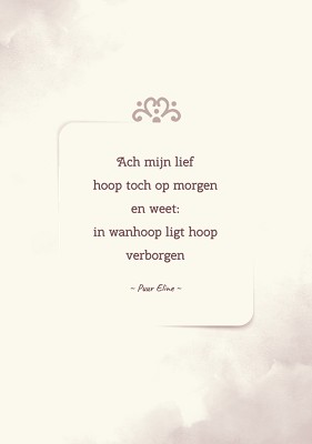 Ach mijn lief