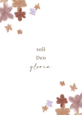 Soli Deo gloria