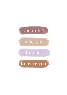 God didn’t bring