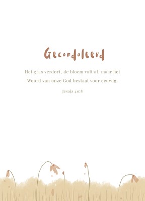 Gecondoleerd