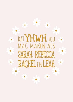 Dat JHWH jou mag maken als Sarah