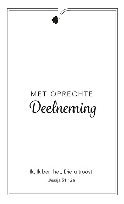 Map Rouw Wenskaart