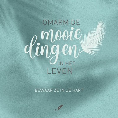 Omarm de mooie dingen