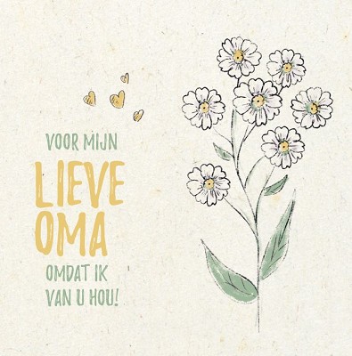 Voor mijn lieve oma