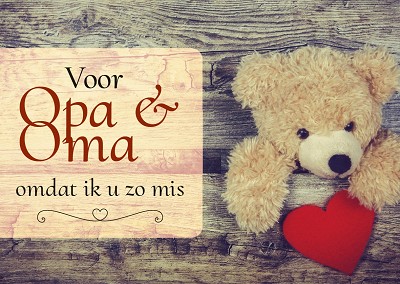 Prentbriefkaart Opa en Oma
