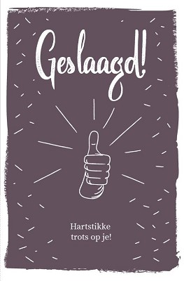 Wenskaart Geslaagd